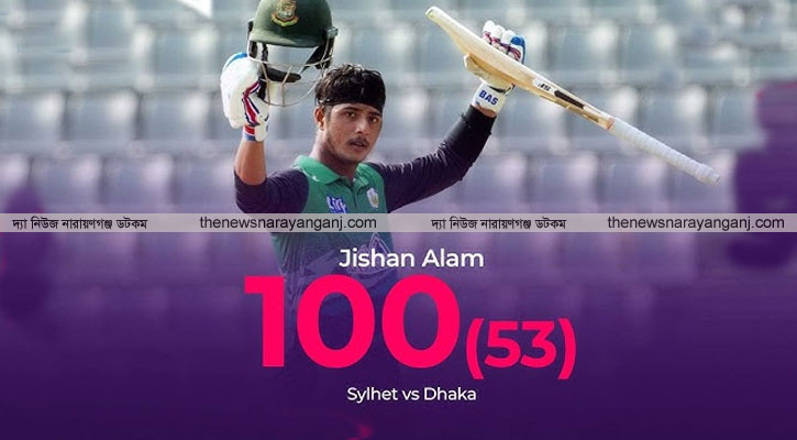 এনসিএল টি-২০তে নারায়ণগঞ্জের ছেলে জিসান আলমের তাণ্ডব